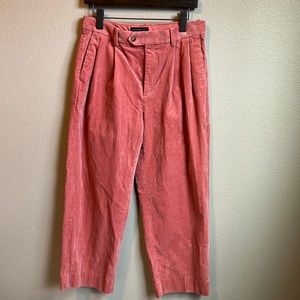 Pink corduroy banana republic high wasted crop pant